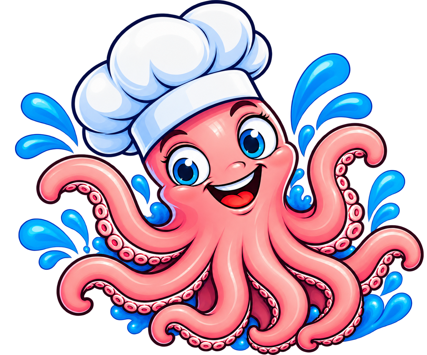 La seppiolina mascotte della Sagra con il cappello da chef